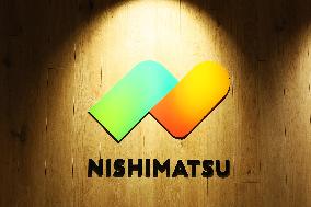 Nishimatsu Construction signboard and logo